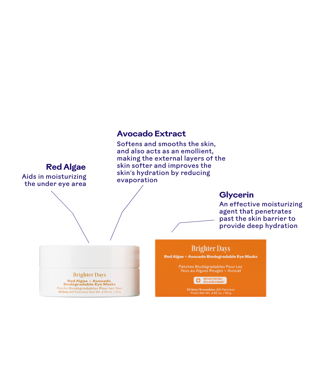 Three Ships Brighter Days Biodegradable Under Eye Masks