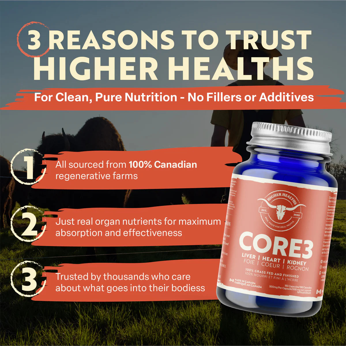 Higher Healths CORE3 180 Cap